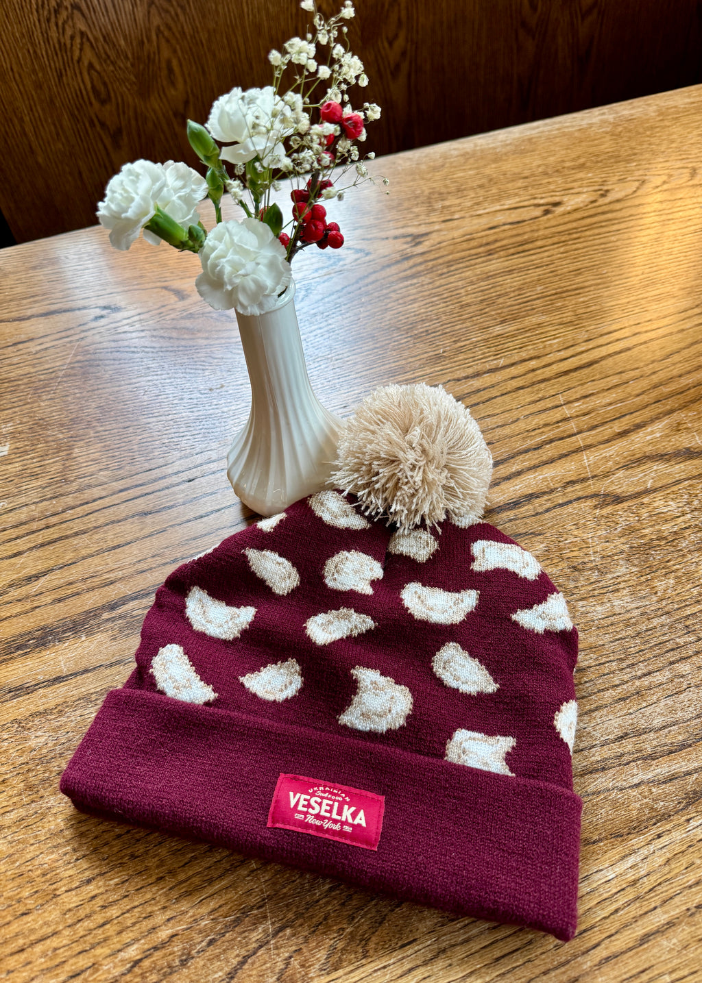 New Burgundy Veselka Beanie
