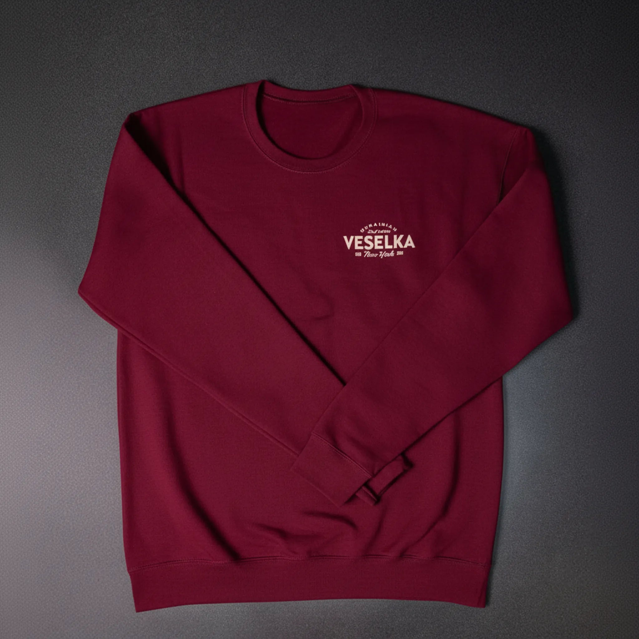 Veselka Burgundy Crew Neck Sweatshirt