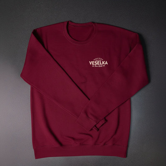 Veselka Burgundy Crew Neck Sweatshirt