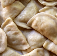 Pierogi background, boiled 