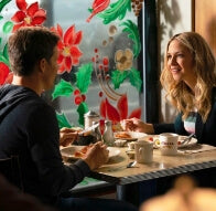 Veselka dinning room being used for a show 