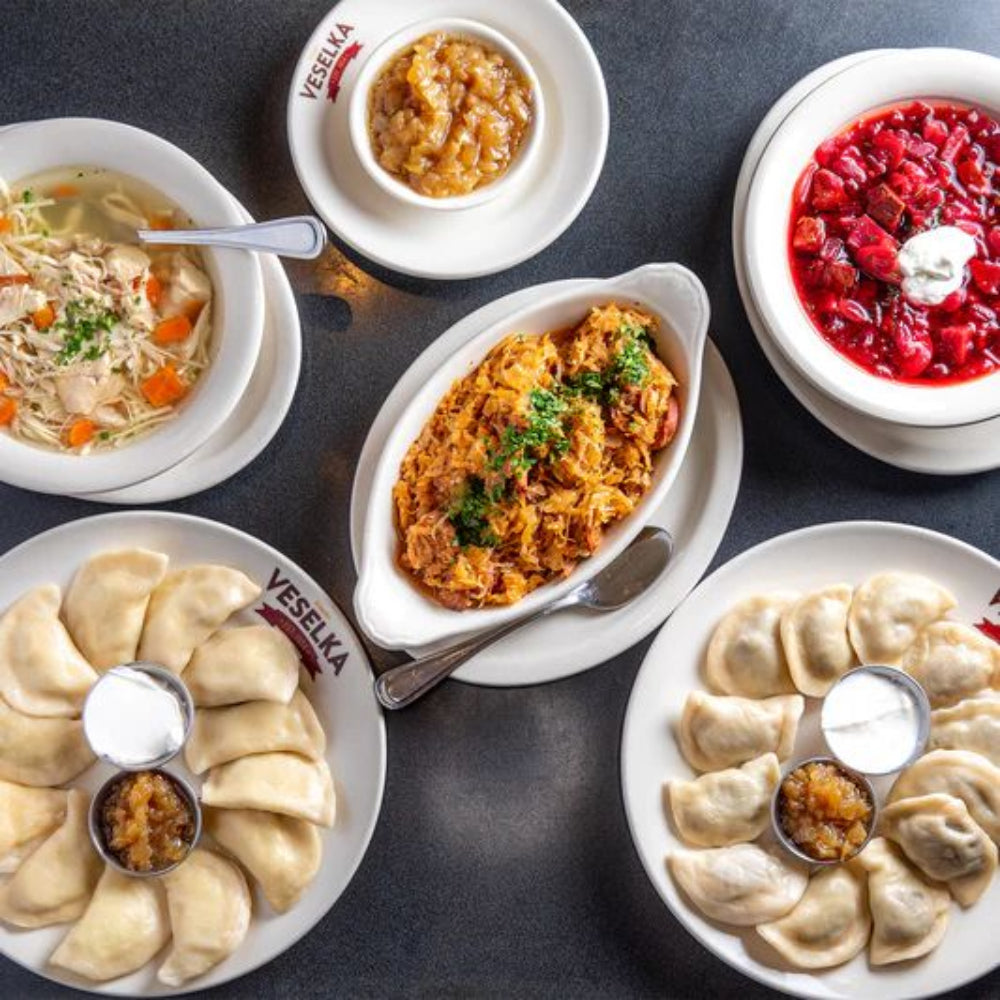 The Essential Ukrainian Dinner on a table