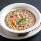 Mushroom Barley soup in a bowl 