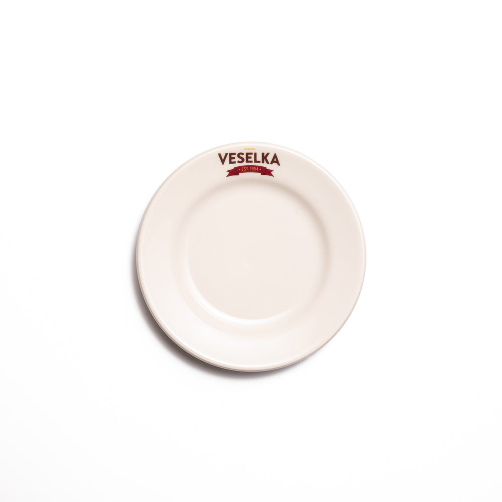 Veselka dessert plate, white