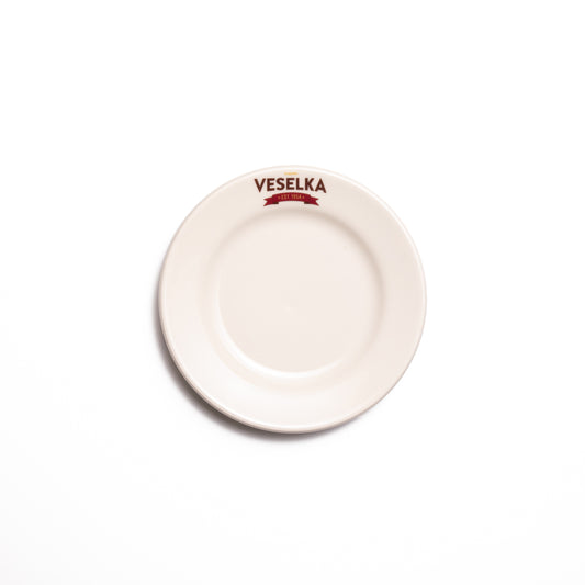 Veselka dessert plate, white